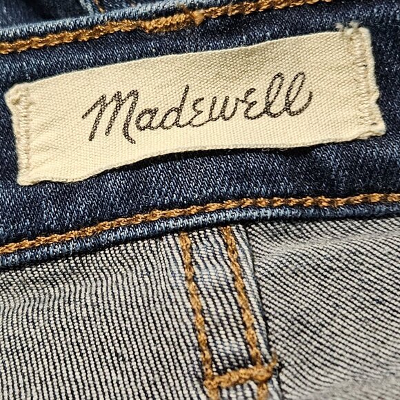 Madewell 9" Mid Rise Skinny Jeans Womens Size 26 Mid Rise Dark Wash Denim Pants - Picture 4 of 6